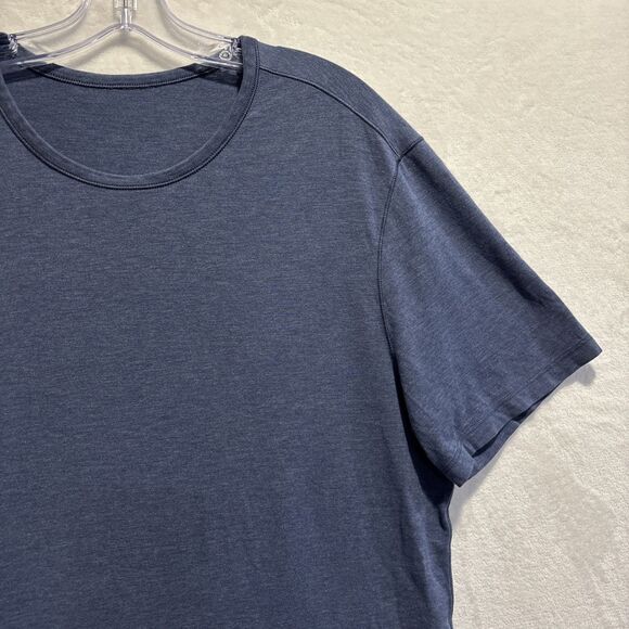 Lululemon Crewneck Shirt Men's Blue Tee Casual Workout Gym Athleisure Large? - Picture 3 of 10